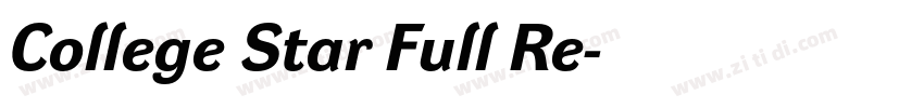 College Star Full Re字体转换